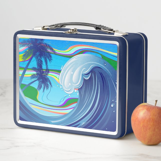 Sea Ocean big Wave Water  Metal Lunch Box (In Situ)
