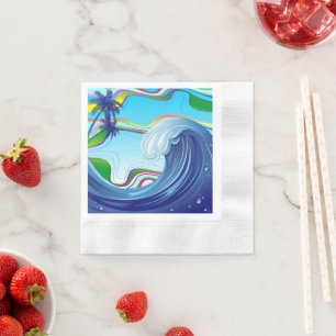 Sea Ocean big Wave Water  Napkin