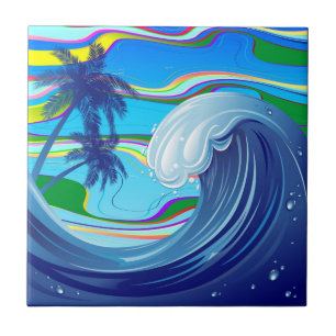 Sea Ocean big Wave Water  Tile