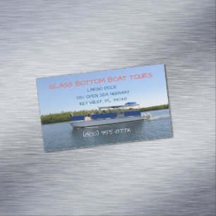 Sea Ocean Boat Tour Magnetic Business Card