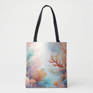 Sea Ocean Bottom Corals Design 315 Tote Bag