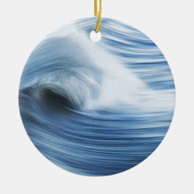 Sea Ocean Waves Ceramic Tree Decoration (Front)