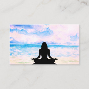 *~*  Sea Ocean Yoga Beach Mindfulness Meditation Business Card