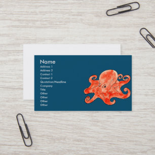 sea octopus business card