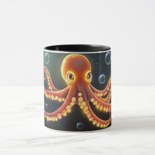 sea octopus Cartoon Style vibrant Cute Colorfull Mug