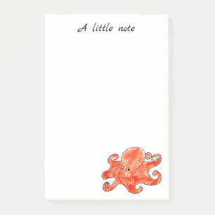 sea octopus post-it notes