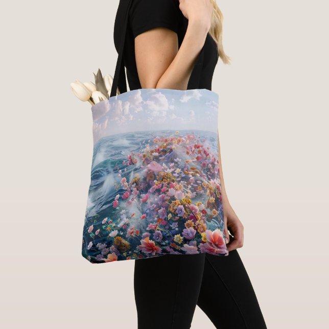 Sea of Azaleas Tote Bag (Close Up)