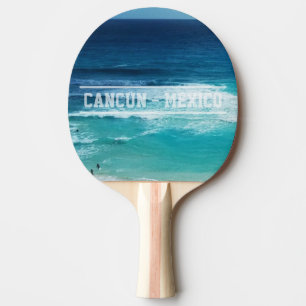 Sea of Cancun Mexico Ping Pong Paddle