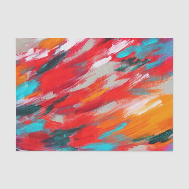 SEA OF COLORFUL PAINT STROKES TISSUE PAPER (Front)