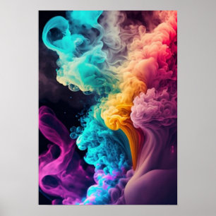 Sea of Colourful Smoke Poster