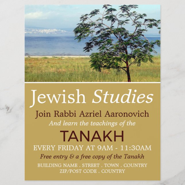 Sea of Galilee, Israel, Judaism, Jewish Studies Flyer (Front)