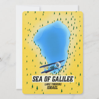 Sea of Galilee Israel map poster