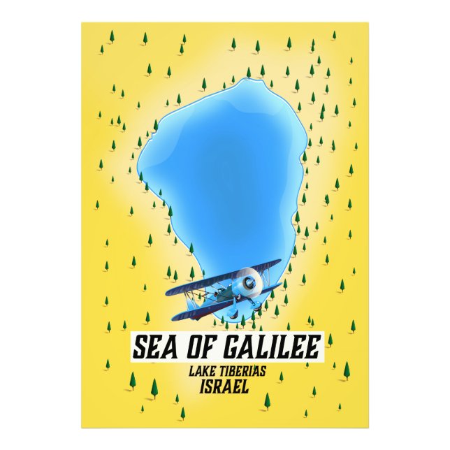 Sea of Galilee Israel map poster (Front)