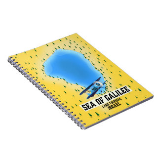 Sea of Galilee Israel map poster Notebook