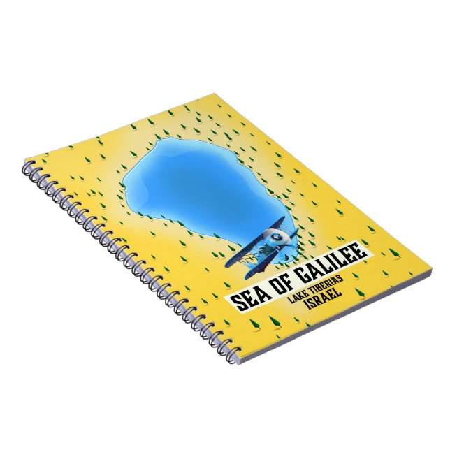 Sea of Galilee Israel map poster Notebook (Right Side)