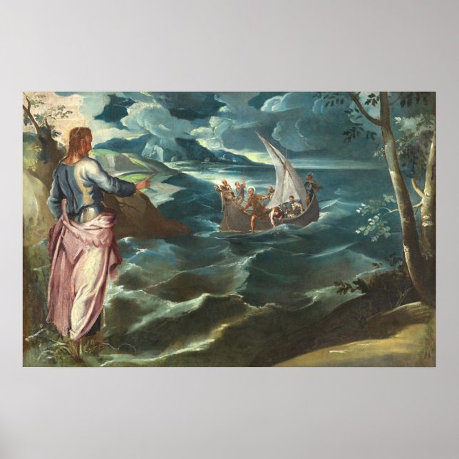 Sea of Galilee - Jacopo Tintoretto Fine Art Poster (Front)
