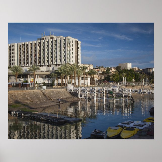 Sea of Galilee-Lake Tiberias waterfront, dawn Poster (Front)