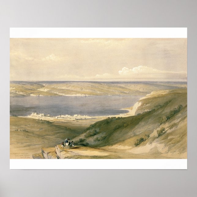 Sea of Galilee or Genezareth, looking towards Bash Poster (Front)