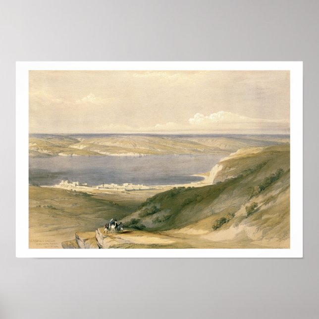 Sea of Galilee or Genezareth, looking towards Bash Poster (Front)