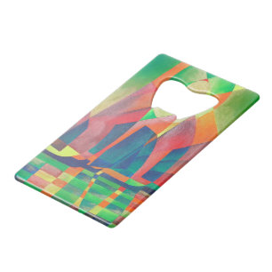 Sea of Green With Cubist Abstract Junks