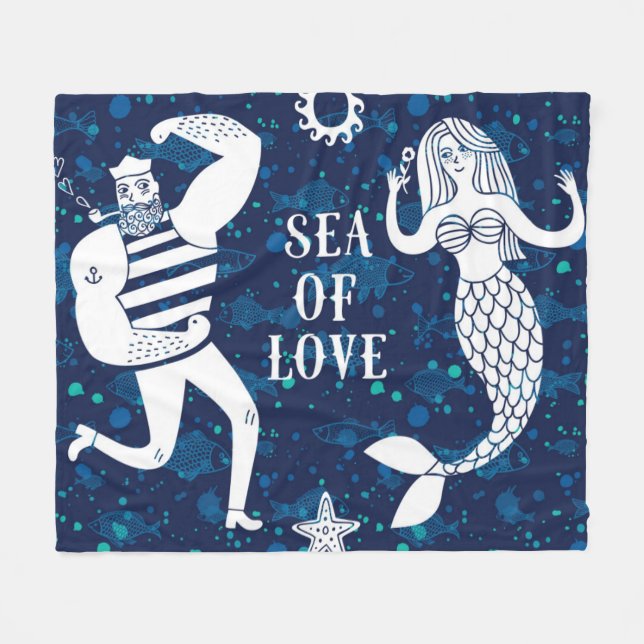 Sea Of Love Poster Fleece Blanket (Front (Horizontal))