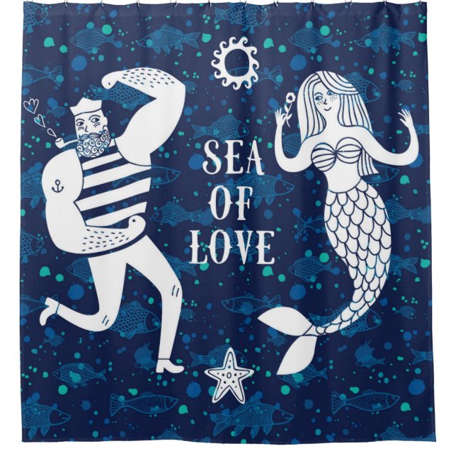 Sea Of Love Poster Shower Curtain (Front)