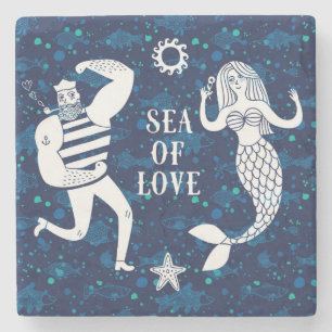 Sea Of Love Poster Stone Coaster