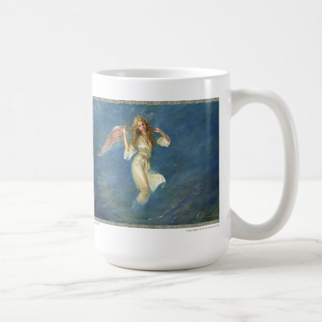 "Sea of Love"  White ceramic coffee mug (Right)