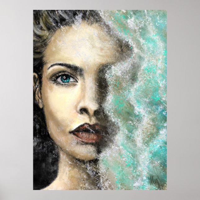 Sea of Memories Poster Painting Art Woman Face (Front)