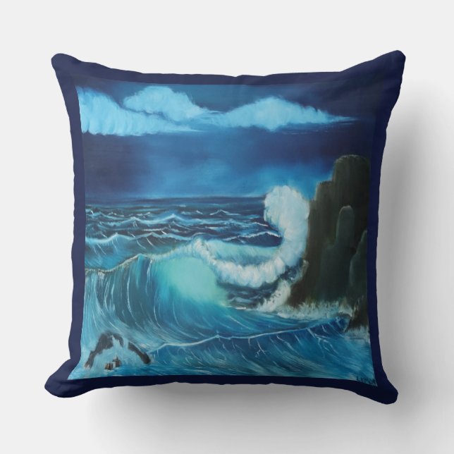 "Sea of Power" Throw Pillow design. (Front)