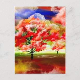 Sea of roses by Lenny clouds surreal Postcard