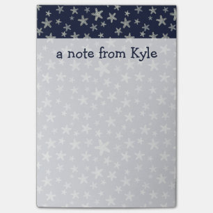 Sea Of Starfish Pattern   Add Your Name Post-it Notes