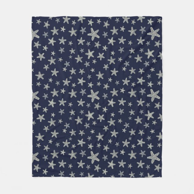 Sea Of Starfish Pattern Fleece Blanket (Front)