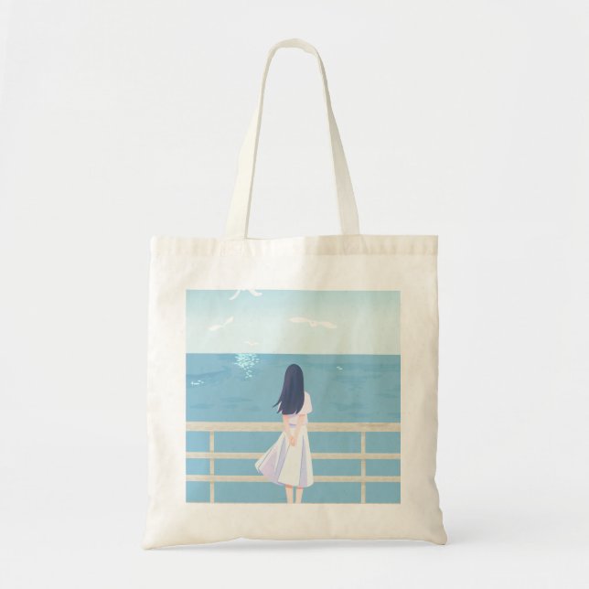 Sea of Stillness (Girl Version) Tote Bag (Front)