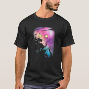 Sea Of Thieves Kraken Battle Ship Outline Skull Su T-Shirt