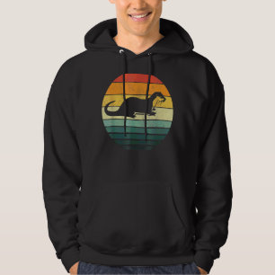 Sea Otter Animal Sunset Retro Vintage 70s Nature Hoodie