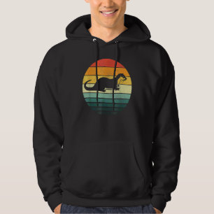 Sea Otter Animal Sunset Retro Vintage 70s Nature Hoodie
