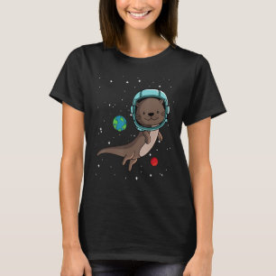 Sea Otter Astronaut Space Animal T-Shirt