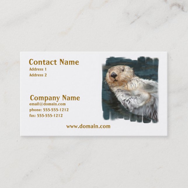 Sea Otter Business Card (Front)