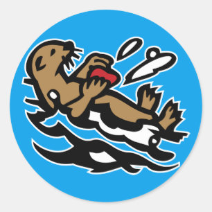Sea otter classic round sticker