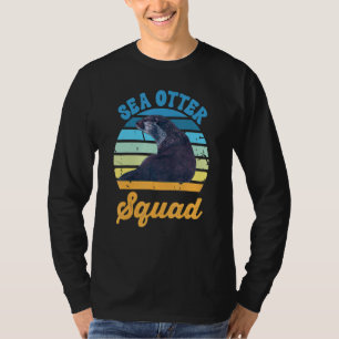 Sea Otter Costume for Kids Vintage Sunset Aquatic T-Shirt
