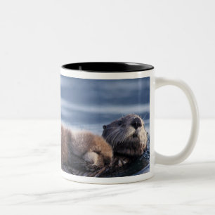 sea otter, Enhydra lutris lutris Two-Tone Coffee Mug