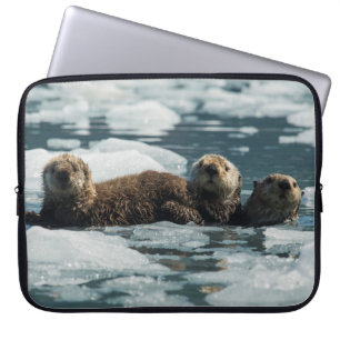 Sea Otter Family Laptop Sleeve