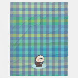 sea otter fleece blanket