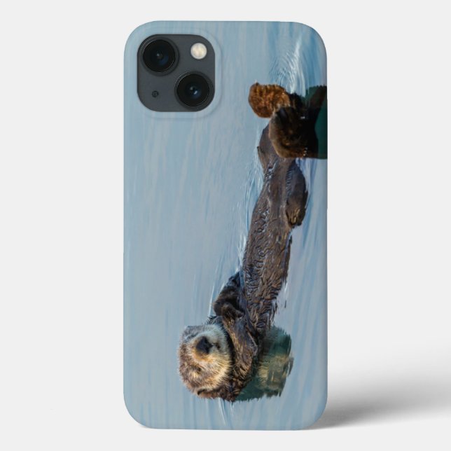 Sea otter floating on back in ocean Case-Mate iPhone case (Back)