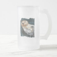 Sea Otter Frosted Beer Mug