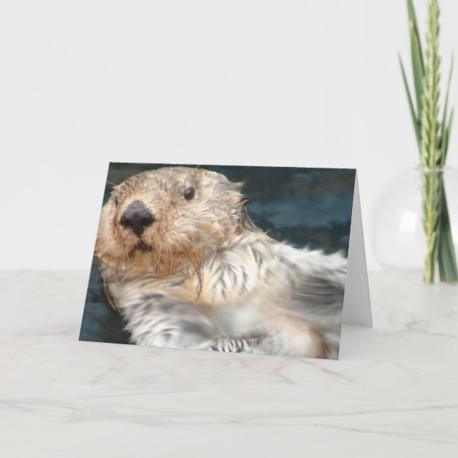 Sea Otter Greeting Card (Front)