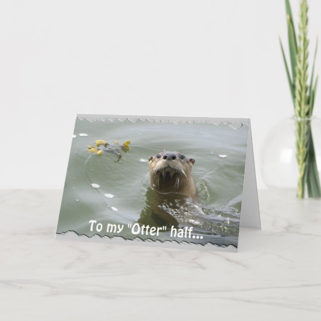 Sea Otter Greeting Card (Front)