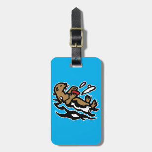 Sea otter luggage tag