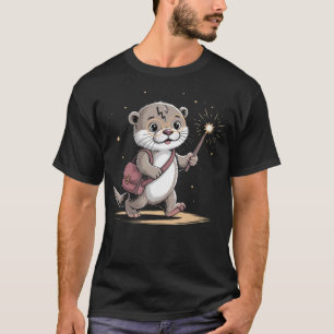 Sea Otter Magic Wizard Funny Otter Halloween T-Shirt